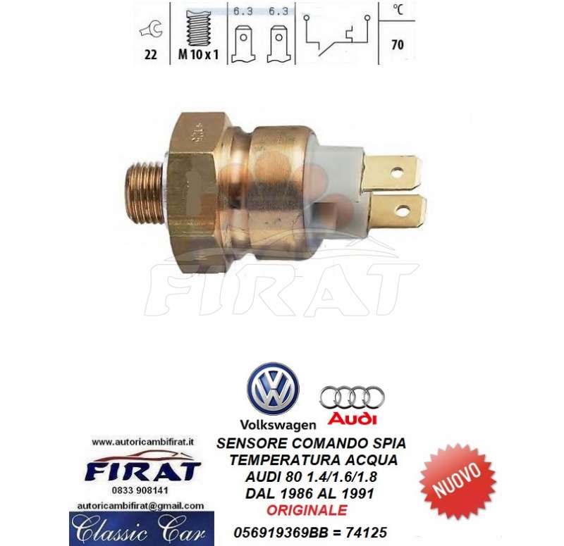SENSORE SPIA TEMPERATURA ACQUA AUDI 80 86-91 (056919369BB)